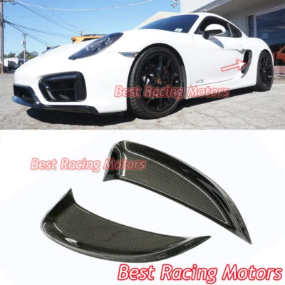 Para Porsche 981 Boxster Cayman GT4 2013-2016 estilo presa de aire lateral cuchara (carbono) Foto 1 de 4