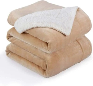 Blanket Flannel Reversible Super Soft Fuzzy Plush Queen size Fleece Microfiber  - Bild 1 von 6