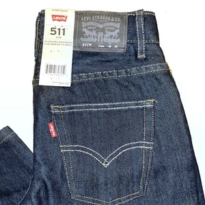 Levi's Big Boys 511 Slim Fit Soft Brushed Jeans Pants 12 Dark 26 X 26 - Picture 1 of 5