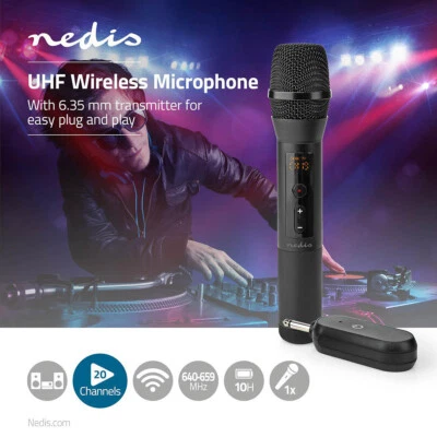 Wireless-Mikrofon-Set 6,35mm Klinke Funk Microphone DJ Karaoke Moderator Micro  - Bild 1 von 4