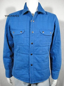 LUCKY BRAND California Fit Padded Quilted Cotton Shirt Jacket Royal Blue size M - Picture 1 of 9