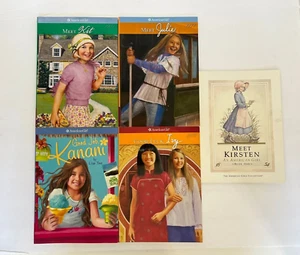 American Girl PB Book Lot of 5 ~ Meet Kirsten, Kit Ivy & Good Luck Julie, Kanani - Picture 1 of 3