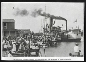 1933  --  LES QUAIS DE LA NOUVELLE GERONNE ILE DES PINS N. CALEDONIE  3S203 - Imagen 1 de 1