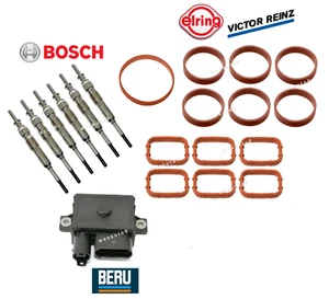 Glow Plug + Control Unit + Intake Gasket Kit 20pcs OEM for BMW 335d X5 35d - Picture 1 of 1