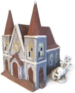 1991 NATIONALE DEKORATIONEN WEIHNACHTEN SAMMLER KIRCHE TRAGBAR 8" LAMPE BD-27957 SAI - Bild 1 von 5