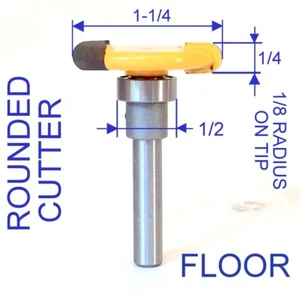 1 pc 1/4" SH Flooring for 1/8 Radius Rounded Slot Floor Router Bit sct-888 - Picture 1 of 12