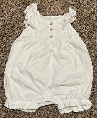 Mameluco de verano blanco Baby Gap Girl 6-12 meses Foto 1 de 3