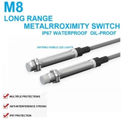 Long Range Metal Proximity Switch M8 Elevator Inductive Proximity Switch Sensor - Image 1 of 4