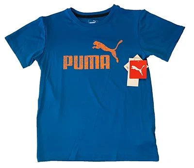 Puma Brand  KIDS Boy's PUMA Logo Short Sleeve Crew Neck Sport T-Shirt - Image 1 of 3