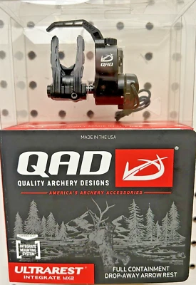 QAD Ultrarest Integrate MX2 Arrow Rest Black RH- #UQMX2BK-R-New - Image 1 of 3