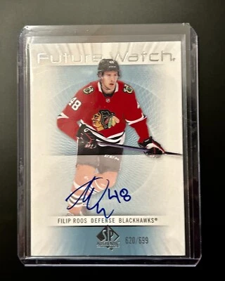 Steal➡️ 2022-23 Filip Roos Future Watch Auto 620/699 Chicago Blackhawks MINT +YG - Image 1 of 3