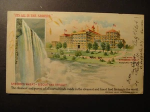 EARLY 1900sADVERTISING POSTCARD USA SHREDDED WHEAT FACTORY NIAGARA FALLS NY (B) - Picture 1 of 2