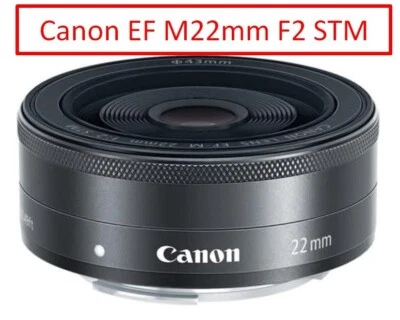 Canon EF M22mm F2 STM mirrorless single focus wide angle lens Black - Image 1 of 4