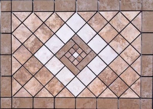 26 5/8" X 19 1/8" Tile Medallion - Daltile Stratford Place tile series - Picture 1 of 3