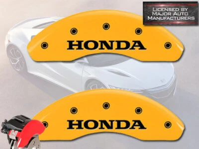 Juego de 2 cubiertas de pinza de disco de freno MGP 1998-2002 "Honda" Accord 2,3 L delanteras amarillas Foto 1 de 4