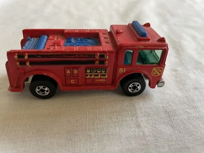 Camión de bomberos Hot Wheels Mattel Red 1976 vintage 51 juguete Foto 1 de 4