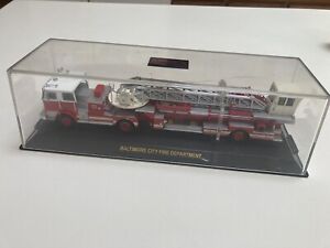 CODE 3 BALTIMORE FIRE SEAGRAVE TRACTOR DRAWN LADDER TRUCK 7 DIECAST 1/64 12661