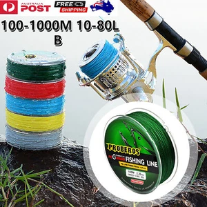 Super Fishing 100-1000M 10-80LB Dyneema Braided Fishing Line Moss Green - Picture 1 of 27