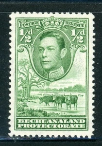 BECHUANALAND 124 SG118 MNH 1938 1/2p grn KGVI Definitive Tree & Cattle CV$5 - Picture 1 of 1