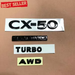 Gloss Black For 2023 2024 CX-50 AWD SKYACTIV G Turbo Rear Emblem Badge Replace - Foto 1 di 5