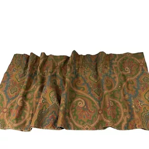 Ralph Lauren Rare Vintage Elizabeth Paisley CURTAIN VALANCE Brianna Blue - Picture 1 of 5
