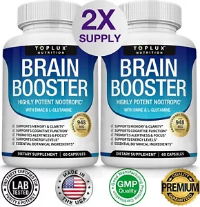 Brain Health Memory Booster (2 PACK) Focus Function Clarity Nootropic Supplement - Picture 1 of 6