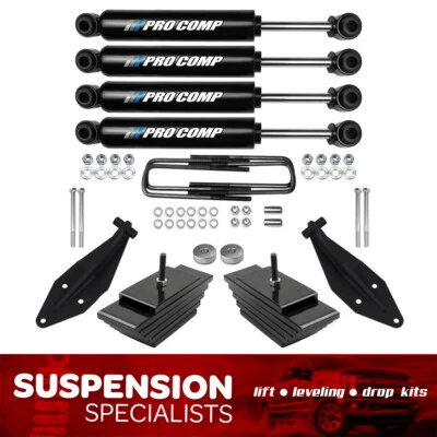 3" Front Leveling Lift Kit For 1999-2004 Ford F250 F350 4X4 w Dual Shock Bracket Foto 1 de 4