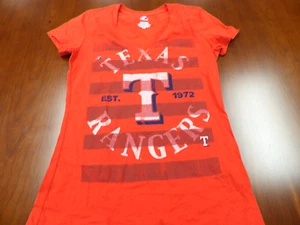 NEW WOMEN'S MAJESTIC TEXAS RANGERS RED T-SHIRT SIZE M - Picture 1 of 4