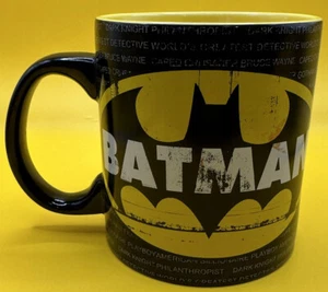 Taza de café Batman de cerámica de 20 oz usada negra y amarilla - Imagen 1 de 6
