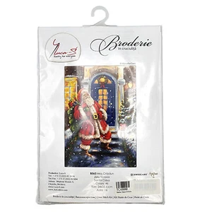 Luca-S Weihnachtsmann kommt vor die Tür Weihnachten gezählt Kreuzstich Set 16 Aida - Bild 1 von 6