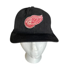 Vintage OG Detroit Red Wings Adjustable Leather Hat Western Conf American Needle - Picture 1 of 9