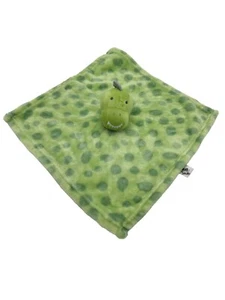 HB Hudson Baby Dinosaur Dino Security Blanket Lovey Plush Green Polka Dots Toy - Picture 1 of 8