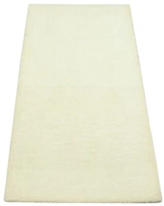 Gabbeh Teppich 100% Wolle 70X140 cm Handarbeit Beige Grau Handgetuftet T1033 - Bild 1 von 5