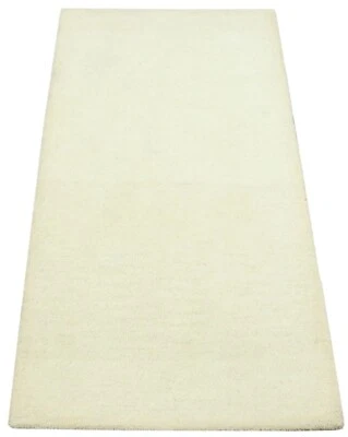 Gabbeh Teppich 100% Wolle 70X140 cm Handarbeit Beige Grau Handgetuftet T1033 - Bild 1 von 4