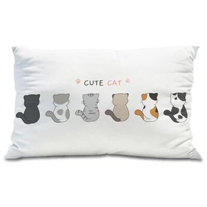 Cute Cat Pillow Covers 12x20 Cat Pillows for Cat Lovers Cat Gifts for Cat Lov... - Picture 1 of 6
