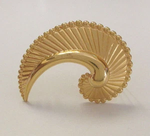VINTAGE 50er 60er SIGNIERTE MONET GOLDENE METALL BROSCHE TOP ZUSTAND - Bild 1 von 7