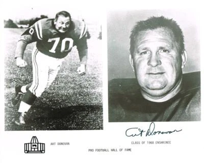 Original Autograph PSA/DNA of Art Donovan of the Balt. Colts 8x10 combo shot, #2 - Image 1 of 2