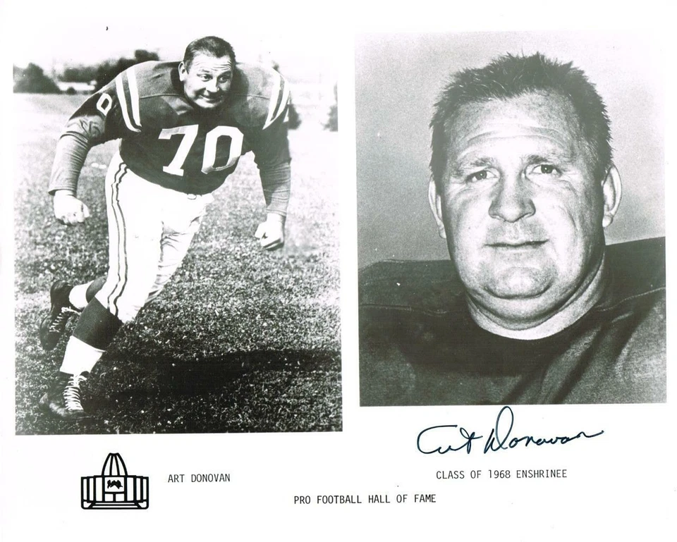 Original Autograph PSA/DNA of Art Donovan of the Balt. Colts 8x10 combo shot, #2 - Image 1 of 2