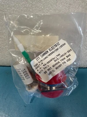 ITT CANNON ELECTRIC CONNECTOR W/GOLD PINS UNUSED JAND38999/20FJ35SA #48 - Image 1 of 2