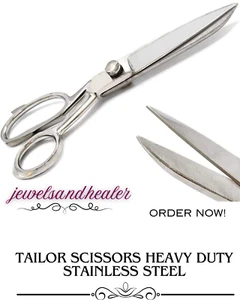 10" Heavy Duty Tailor Scissors - Stainless Steel Right-Hand Dressmaking Shears - Picture 1 of 3