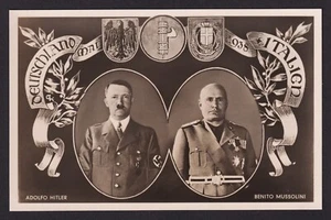 1938 WWII GERMANY - ITALY - RARE REAL PHOTO POSTCARD - OLD POSTCARD 08C - Picture 1 of 3