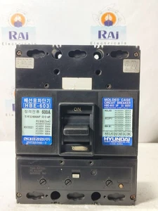 HYUNDAI HBE-603 CIRCUIT BREAKER 600AMP 3 POLE 600AF AC660V MCCB FREE SHIP - Picture 1 of 11