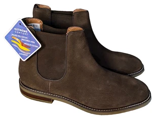 Clarks Men's Jaxen Chelsea Boot,Brown Suede, 10 - Picture 1 of 4