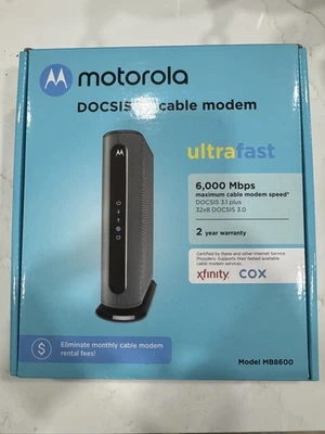 Motorola MB8600 DOCSIS 3.1 Cable - Black - Image 1 of 3