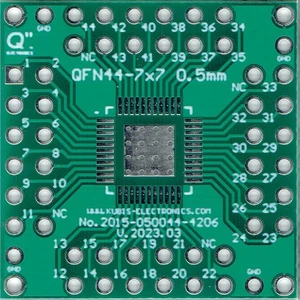 QFN44-7x7, TQFN44-7x7, VQFN44-7x7, WQFN44-7x7 0.50mm(0.02") to 4 x IDC2x6 [AU] - Picture 1 of 2