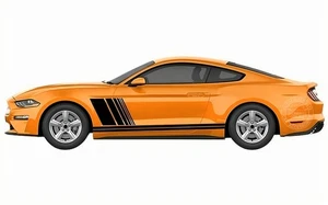 Pegatina de vinilo para puerta lateral de auto para Ford Mustang GT gráficos carreras calcomanías a rayas - Imagen 1 de 9
