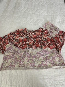 Camisa Free People Movement Floral Recortada Manga Larga M - Imagen 1 de 5