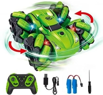 RC Drift Car Toys - 4WD Double Side Rotating Stunt RC Cars Electric Racing Car - Image 1 of 4