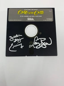 Julius Erving & Larry Bird dual signed Video Game Disk BAS Beckett Witnessed - Picture 1 of 2