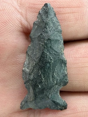 Authentic Pennsylvania Indian Artifact Archaic Side Notch Point Arrowhead - Ohio - Image 1 of 4